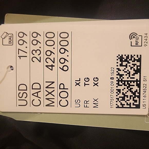 H & M Black Satin Halter with Rhinestone Neck Strap, Size: XL, NWT - Picture 4 of 11